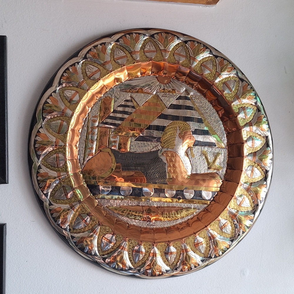 Large Egyptian Decorative Plate